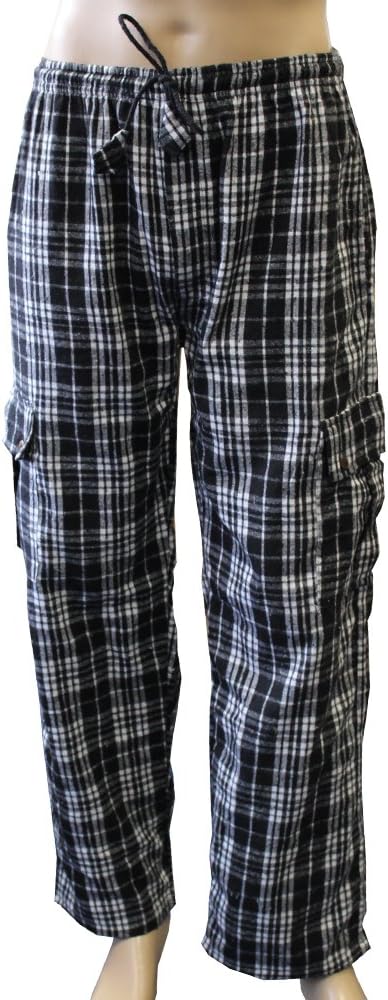 Shiva Neo Chequered Flannel Combat Trousers - Nepalese Brightly Coloured Brushed Combats