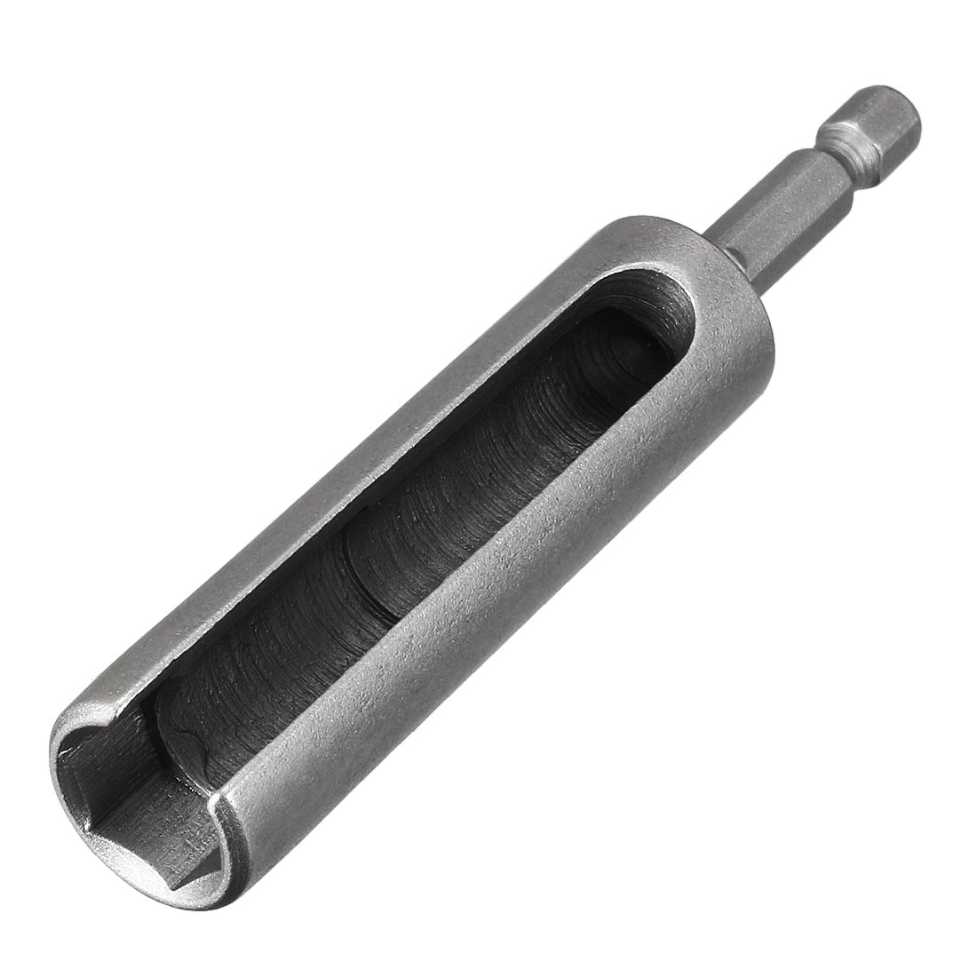 sourcing map 12mm Nut Driver, 1/4" Quick-Change Hex Shank Slotted Drill Bit Socket Wrench Tool, 4 Inch Length