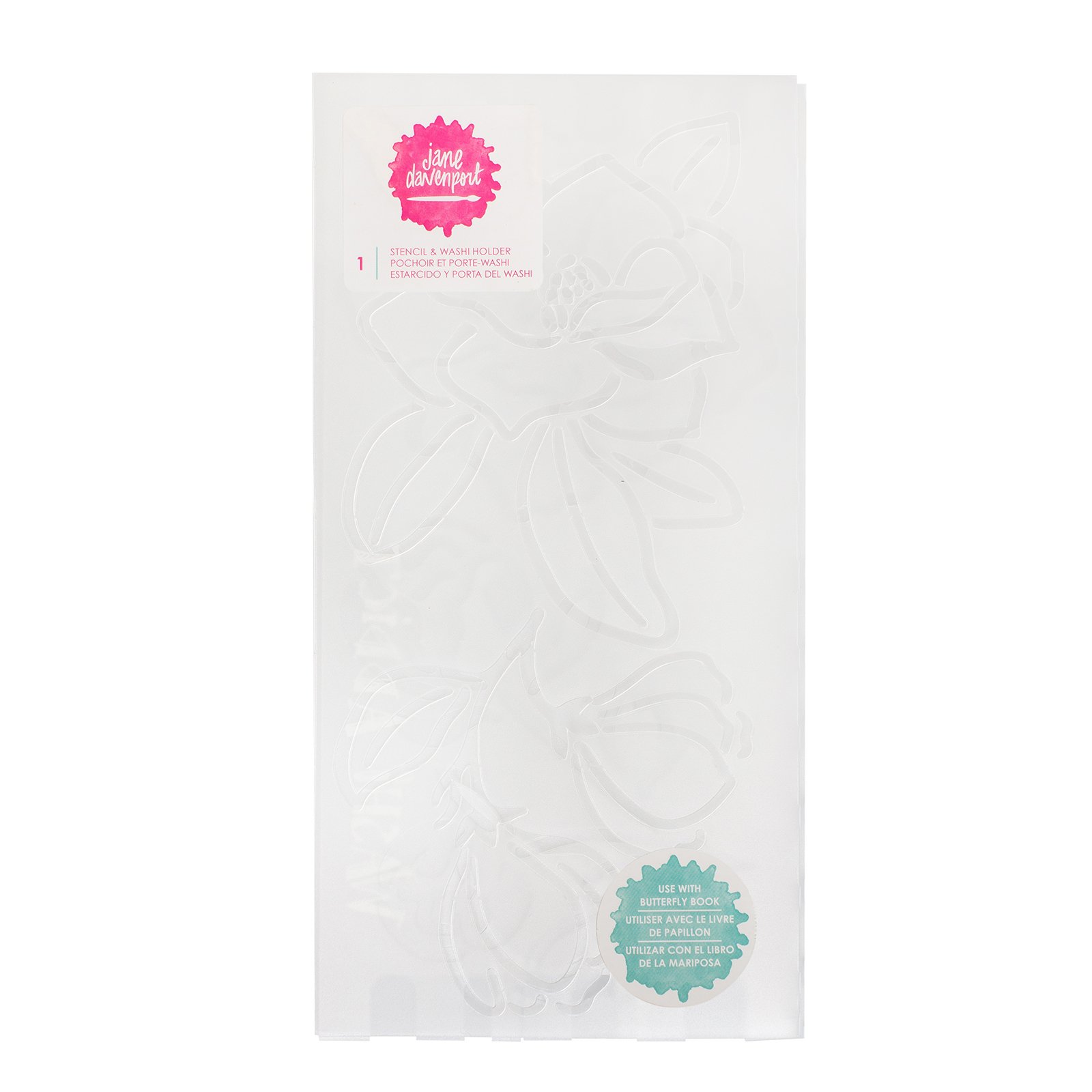 American Crafts Mixed Media 2 Piece Stencil Flowers, None