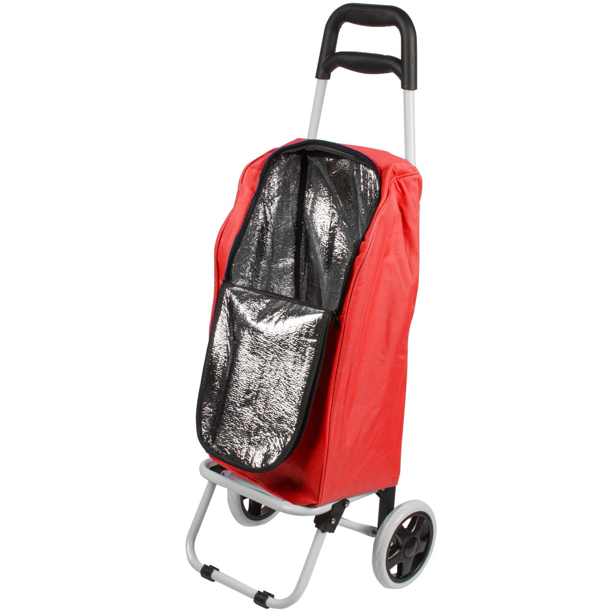 Carro de la compra de 25 L, aislado, Bolsa nevera con ruedas, rojo ...