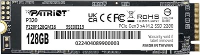 Patriot Memory P320 128GB NVMe PCIe Gen3x4 M.2 2280 SSD P320P128GM28