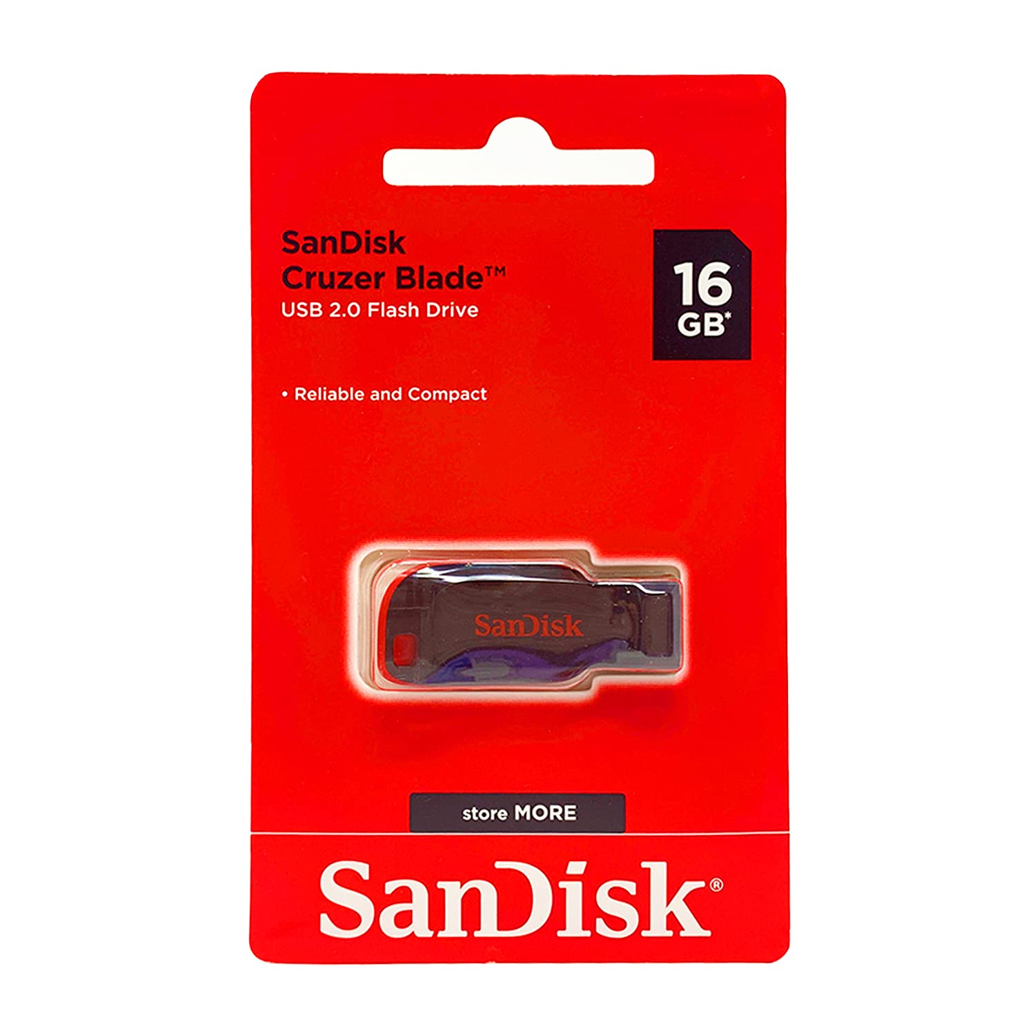 Sandisk SDCZ50-016G-B35 USB 2.0 Flash Drive 16GB Black/Red
