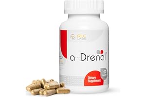 RLC LABS RLC, a-Drenal, Adrenal Support for Stress Relief and Energy - 120 Capsules, Balance Cortisol with Ashwagandha, Rhodiola, Cordyceps and Ginseng L-Theanine, Adrenal Support Supplements for Women & Men