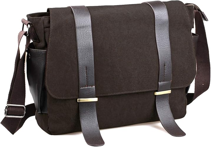 Amazon Colsunor バッグ ショルダーバッグ メンズ かばん ななめがけ 肩掛け ワンショルダー キャンバス 撥水加工 収納多い ブラウン キャンバス ショルダーバッグ