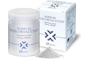 DCA - Sodium Dichloroacetate 25g Powder, Purity >99.9%, Made in Europe, by DCA-LAB, Certificate of Analysis Included, Tested in a Certified Laboratory, Buy Directly from Manufacturer, 0.9oz