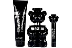 MOSCHINO Toy Boy for Men (3.4 Ounce Eau De Parfume Spray + 5.0 Perfumed Shower Gel + 0.33 Ounce Travel Spray), 6W0620, multi color, 1 count (Pack of 3)
