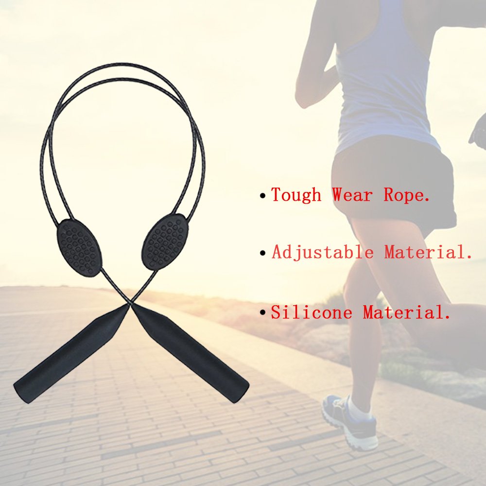 Sport Glasses Strap for Man and Women, Adjustable Eyewear Retainer Sunglasses Chain Holder Strap, Fits Large Head 9.84 to 15.75 Inchs, with 2PCS Eyeglass Strap.