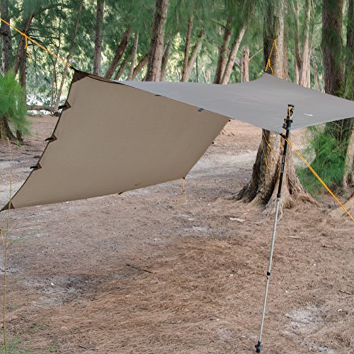 Go Outfitters Apex Camping Shelter/Hammock Tarp (Coyote Brown)