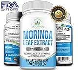 Pure Organic Moringa Leaf Powder 1200 Mg One Mean Herbal Daily Multivitamin Supplement - Best Gift 4 Woman With Lots of Benefits. Packed With Iron, Calcium, Vitamin C, Protein, Potassium & Vitamin A.