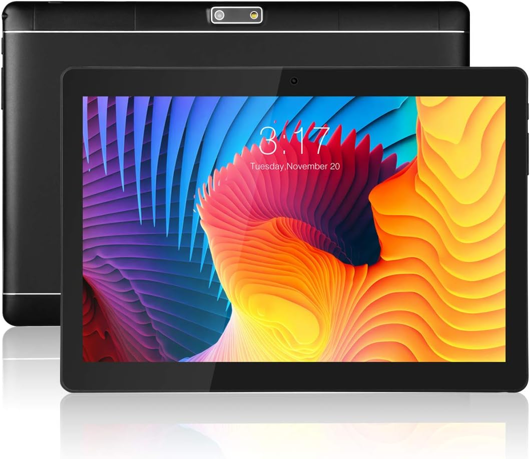 BENEVE Android Tablet 10 inch,MTK8163 Cortex A53 Quad Core with 2GB+32GB, 1080P FHD IPS Display,WiFi 2.4GHz/5GHz,Android 8.1 Oreo,Bluetooth4.0, Black Metal Body (001)