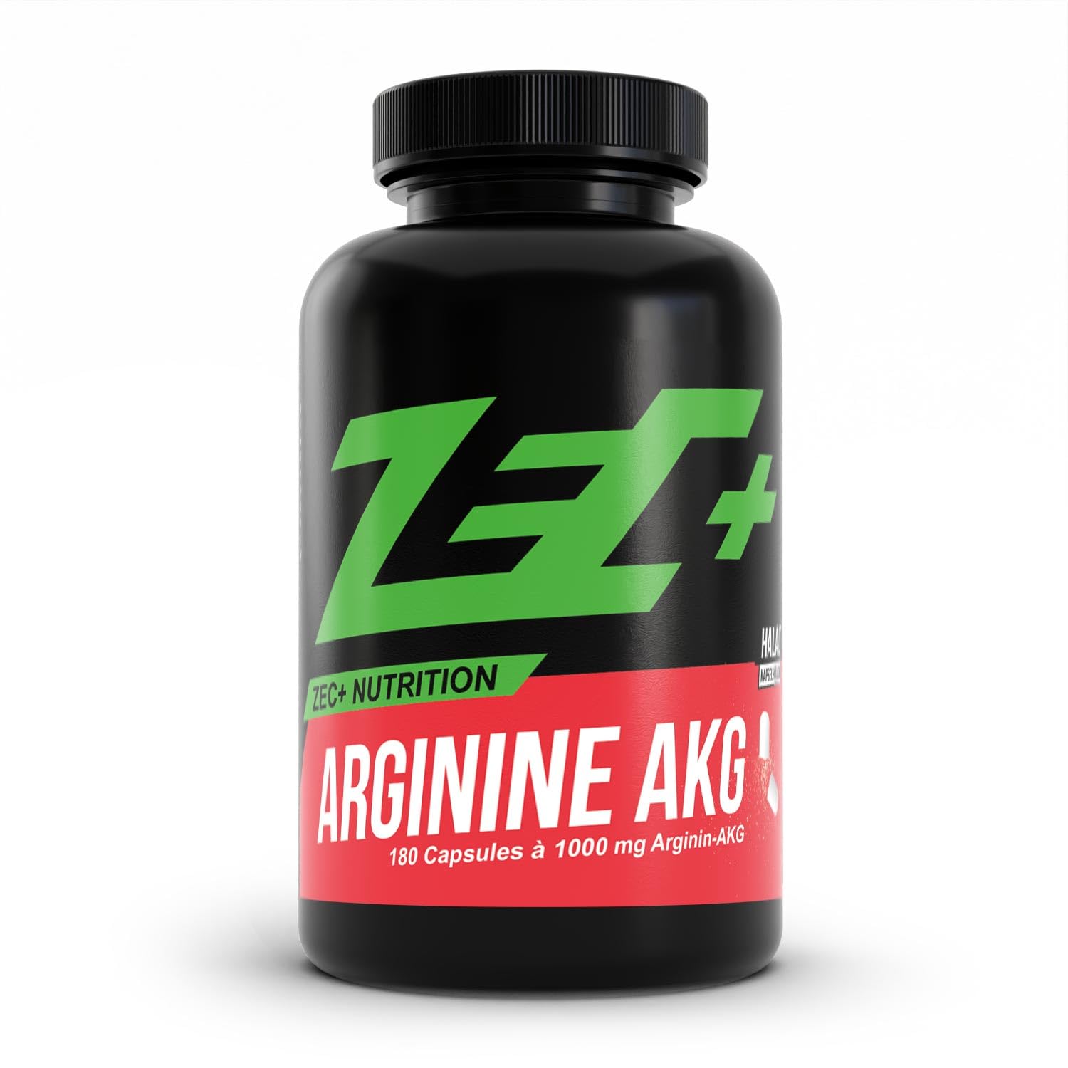 Zec + Capsules Arginine Supplement | Improved Blood Circulation Pump and Nutrient Transportation Best Organic Availability | Amino Acid L-Arginine AKG Alpha Ketoglutarate | 180 Capsules