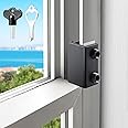 Sliding Window Locks (6 Sets), Window Locks for Up and Down Windows and Horizontal Windows, Window Security Bars, Window Security Lock with Key，Adjustable Security Window Locks (Black)
