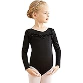 Avrigirl Cute Mesh Long Sleeve Toddler Girls Ballet Leotards for Dance, Gymnastics, Practice, Skating