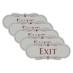 Designer EXIT Sign - Lt Gray - Medium