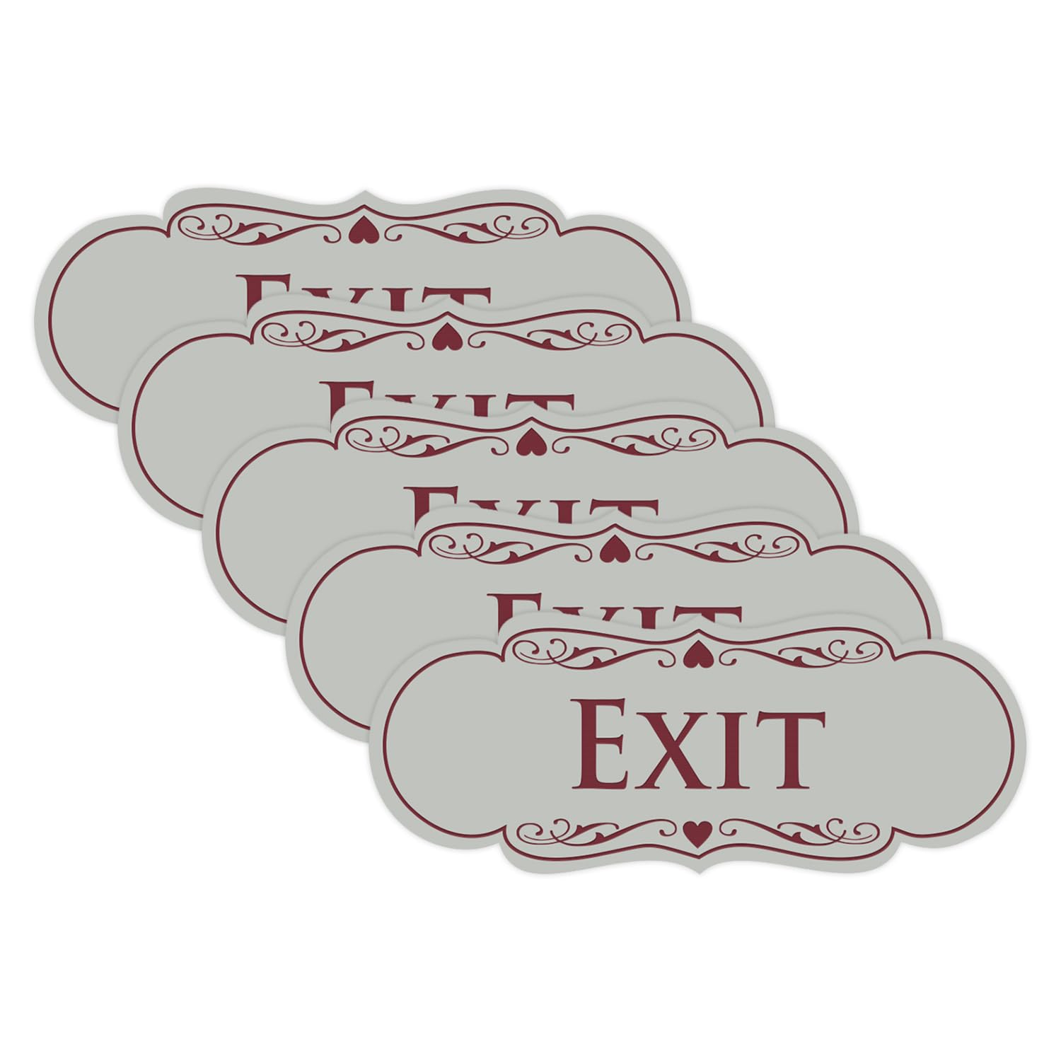 Designer EXIT Sign - Lt Gray - Medium