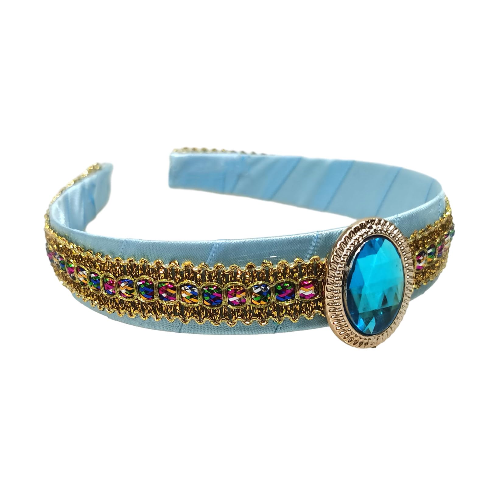 Girls Jasmine Headbands with Large Crystal Headwear Arabian Princess Hairbands Headpiece Hair Accessories