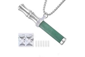 Nobelook Breathe Free Necklace with Filter, Anxiety & Stress Relief Breath Tool for Meditation, Mindfulness and Relaxation,Natural Stone Breathing Necklaces, Portable Wellness Gift for Adults