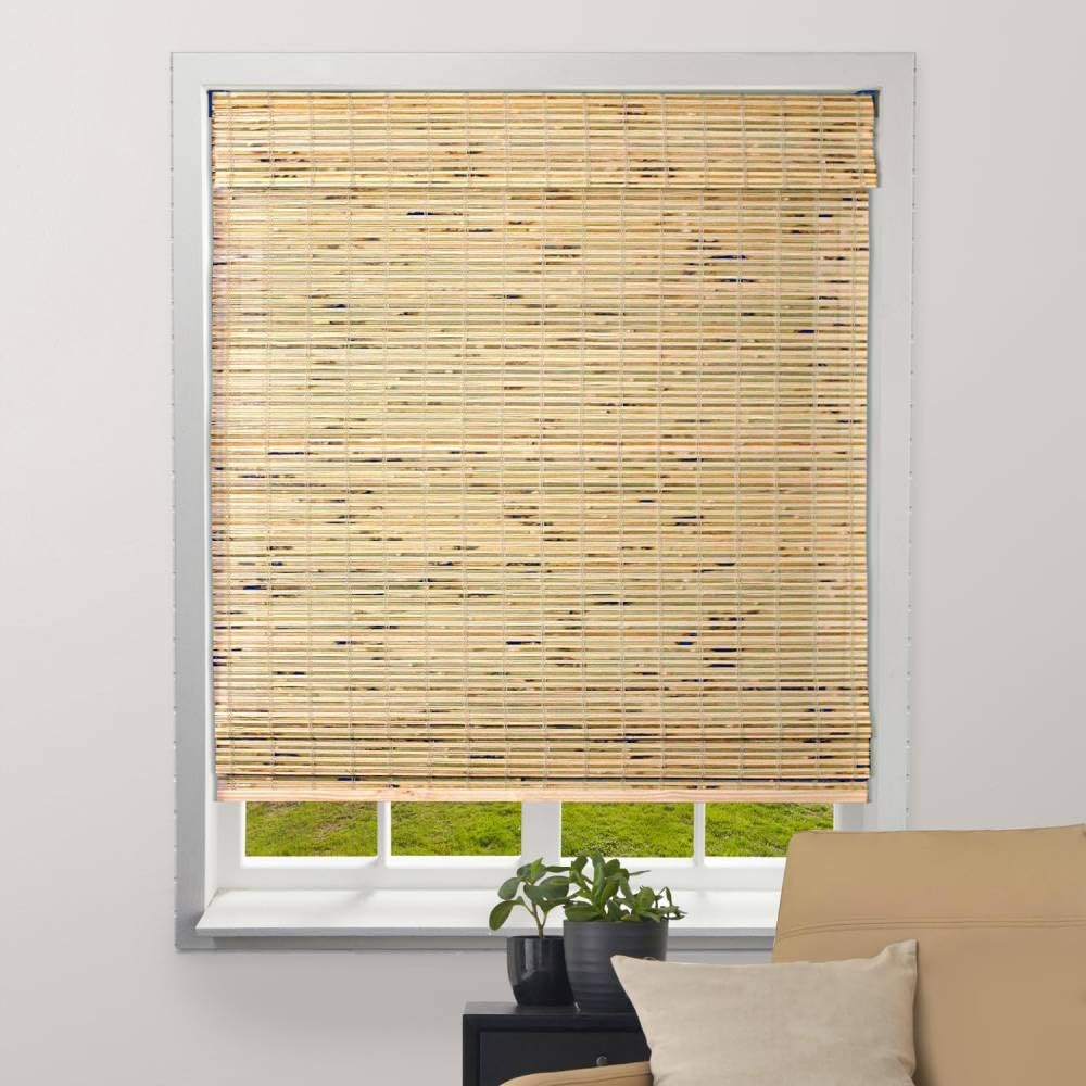 ARLO BLINDS Sheer Bamboo Roman Shades with Valance