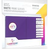 Gamegenic Matte Prime Standard-Sized Card Sleeves | 100 Pack of 66 mm by 91 mm Card Sleeves | Premium Quality Card Game Holder | Use with TCG and LCG Games | Purple Color | Made by Gamegenic