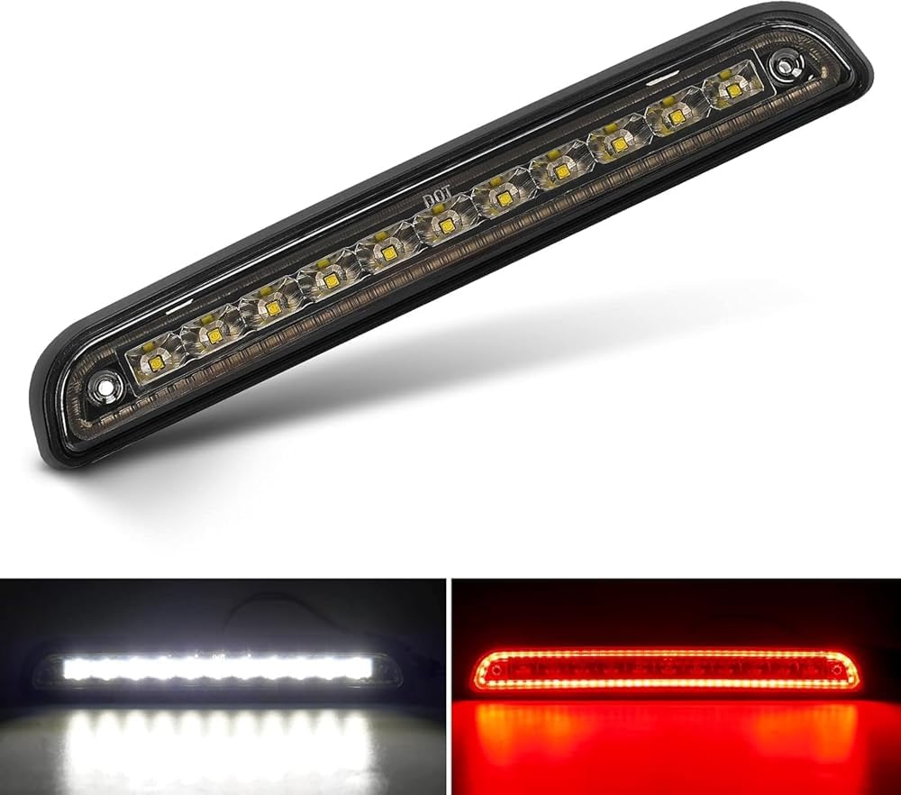 Photo 1 of SUPAREE LED Third Brake Light Smoked Lens Fit for 1992 1993 1994 1995 1996 1997 F-ord F150 F250 F350 Super Duty Bronco, 3rd Brake Light Assembly Roof White Cargo Light Red High Mount Lamp