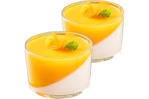 Baalaka Ramekins Oven Safe, Creme Brulee ramekins set of 2,Small Glass Bowls 4oz, Dipping Sauce Cups, Clear Salad Dressing Container and Dessert Bowls for Custard