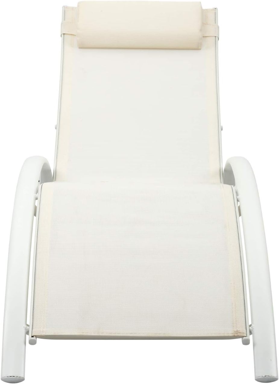 poolside chaise lounge chairs on Amazon Com Outdoor Patio 2 Pack Lounge Chairs Adjustable Aluminum Chaise Lounges For All Weather White Kitchen Dining