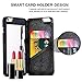 iPhone 6s Plus Case, [3D Mirror Series] Cards Holder Kickstand Wallet Style Protective Cover with Screen Protector for Apple iPhone 6 Plus / 6s Plus 5.5 Inch (Black)