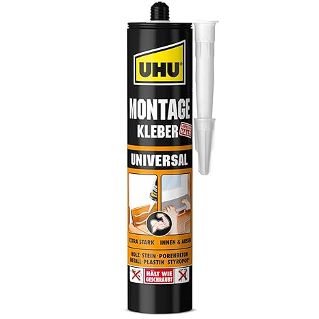 UHU 47805 Universal Montagekleber, Kartusche mit 440 g