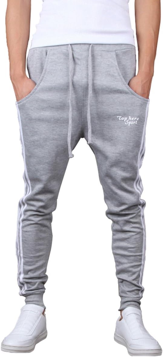 Mens Skinny Harem Pants Sweat Pants Baggy Casual Trousers