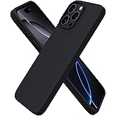 ORNARTO Compatible with iPhone 16 Pro Max Case 6.9", Slim Liquid Silicone 3 Layers Soft Gel Rubber Shockproof Protective Cover with Anti-Scratch Microfiber Lining-Black | 6.9", Slim, Liquid Silicone, 3 Layers, Soft Gel Rubber, Shockproof