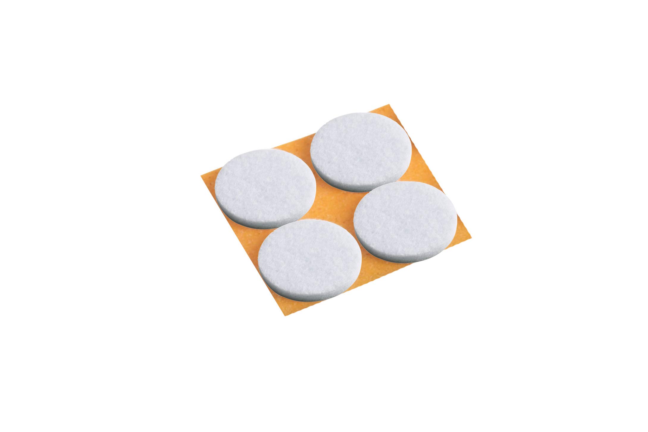 Metafranc Felt, Diameter, self-Adhesive, White, 4 Pieces, Effective Protection, Furniture Glides Set for Sensitive, Chair, Floor Gliders, 645246, Ø 35 mm (4 Stück)