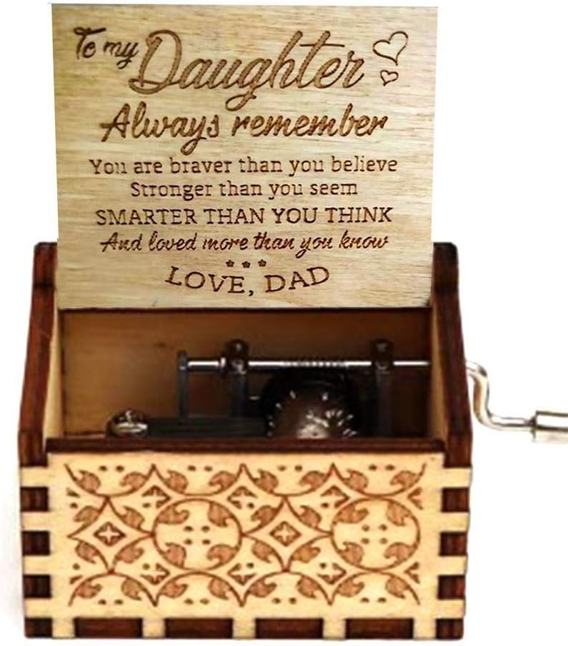Cool Ring Handmade Classical Music Box Hand-cranked Wooden You Are My Sunshine Music Box Crafts