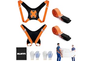 MLMTFI Moving Straps, 2-Person Lifting and Moving System Furniture Lifting Straps, Easily and Safely Move Appliances Mattresses Luggage Strap Heavy Objects up to 800lbs Shoulder Belt Moving Supplies