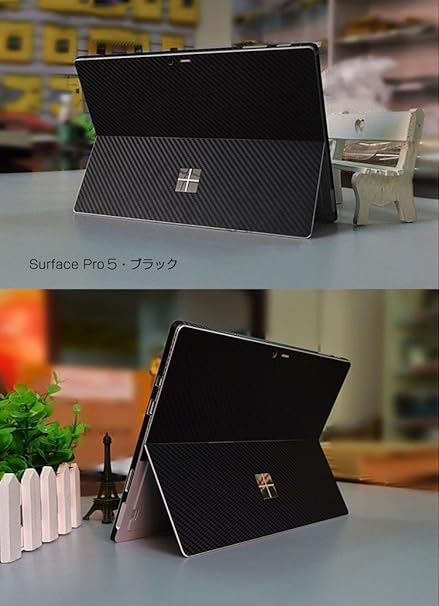 Amazon Surface Pro 5 17モデル カーボン調 バックフィルム Sサーフェス プロ 5 背面 保護フィルム サーフェスプロ プロ5 カーボンフィルム 人気 タブレット 保護シール 1 ブラック 家電 カメラ オンライン通販