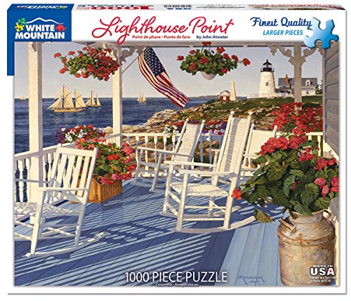 White Mountain Puzzles Lighthouse Pt. Jigsaw Puzzle (1000 Piece)