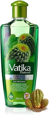 Dabur Vatika Cactus Hair Oil for Hair Fall Control 200ml - Vatika Naturals view 1