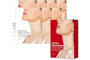 MEDITHERAPY Wrinkle-fit Neck Mask - Neck Wrinkle Patches, Firming and Tightening Korean Deep Collagen Mask - Hyaluronic Acid NeckTargeted Mesh Sheet Mask for Lifting Sagging Skin - Boosting Elasticity 7EA