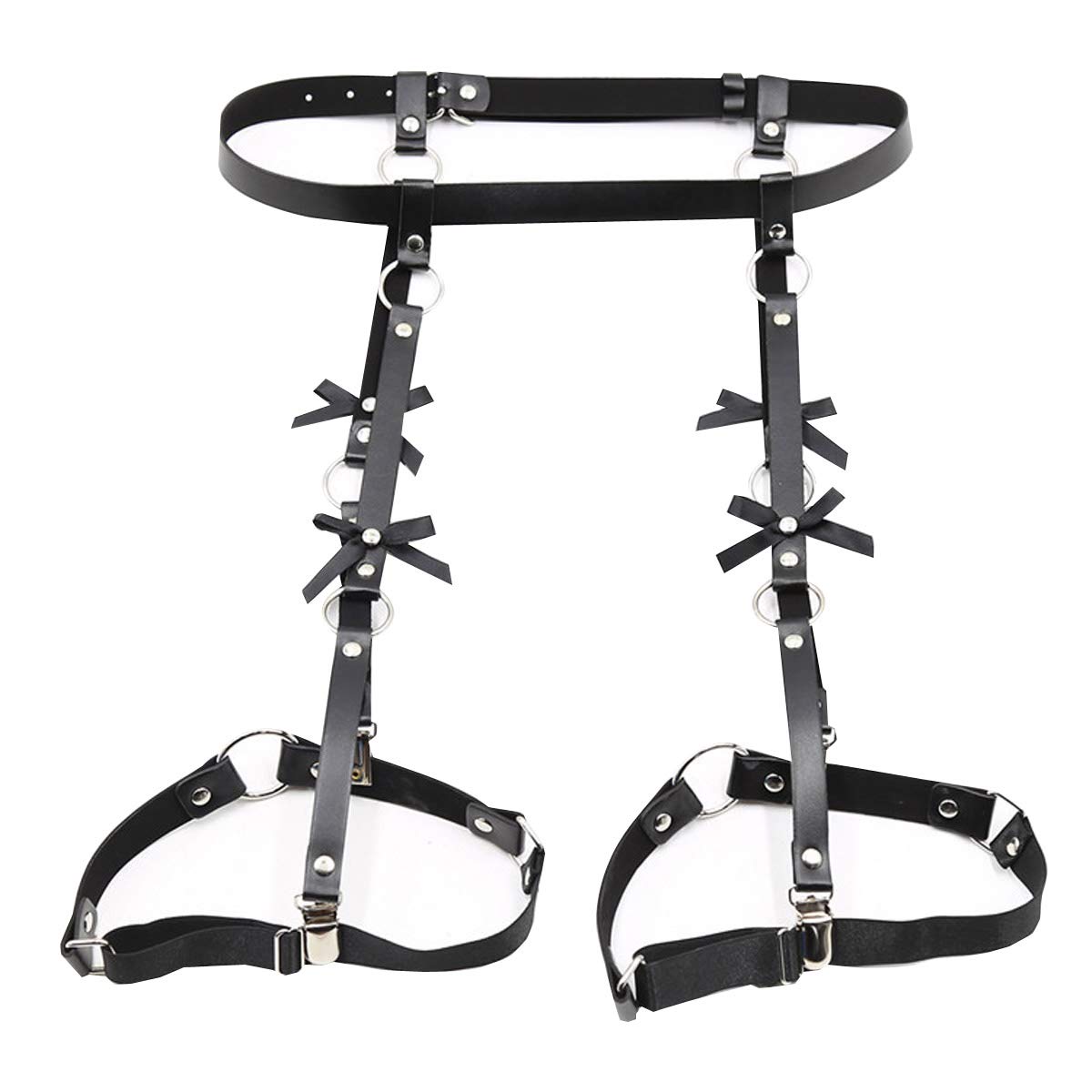 Buy Foryo 1Pcs Women Harness PU Leather Adjustable Garter Belt Waist