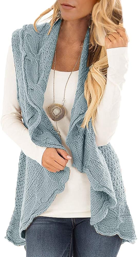 Womens Sweater Vest Plus Size Cable 