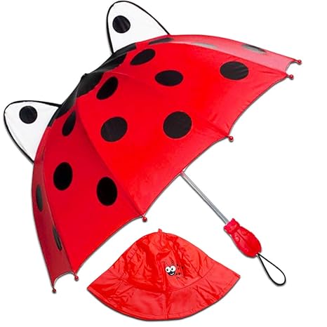 Bestga Cute Cartoon Ladybug Kids Wall Suction Cup Mount Toothbrush Holder Pencil And Pen Container Box Travel Organizer Plastic Pocket Storage