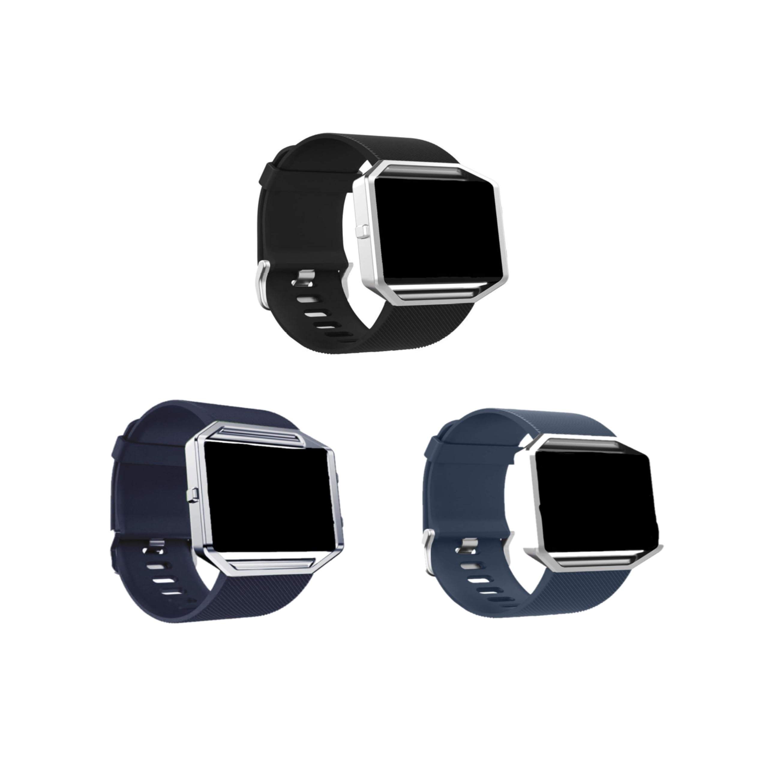 Panda Bobo Strap Compatible with Fitbit Blaze, Silicone Adjustable Replacement Sport Wrist Strap (Large, Pack B - 3 Straps) — image 1