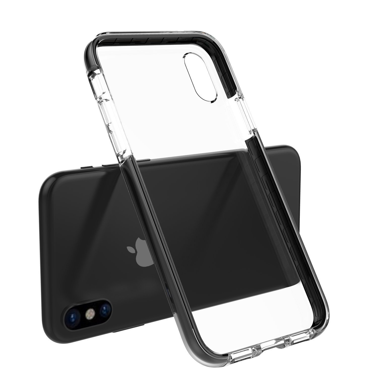 iPhone X Case, Shock-Absorption Bumper and Anti-Scratch Silicone Protective Phone Case Clear Back Phone Cover for iPhone X