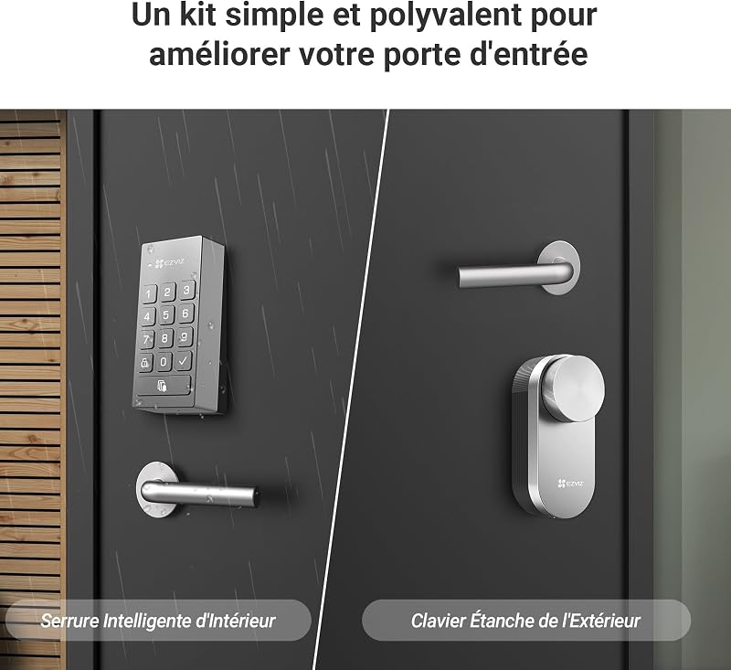 Smart Lock avec Clavier Multifonctionnel, Serrure Connectée fonction Bluetooth accès à distance, Serrure Smart Lock accès sans Clé pour Maison Connectée, DL01PRO et DL01CP