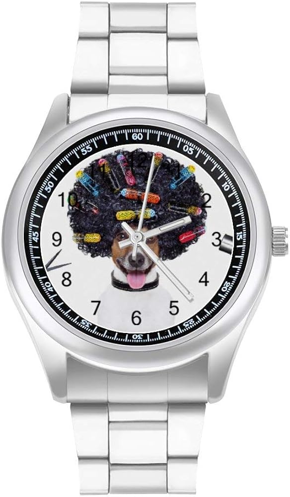 Amazon アフロカーリーウィッグの髪の美容院 腕時計 メンズ腕時計 ファッション ビジネス カジュアル メタルバンド 時計 ステンレス鋼 高級 防水 軽量 文字盤 時計 男性用 ユニセックス 高校生 紳士 父の日 プレゼント メンズ腕時計 腕時計 通販