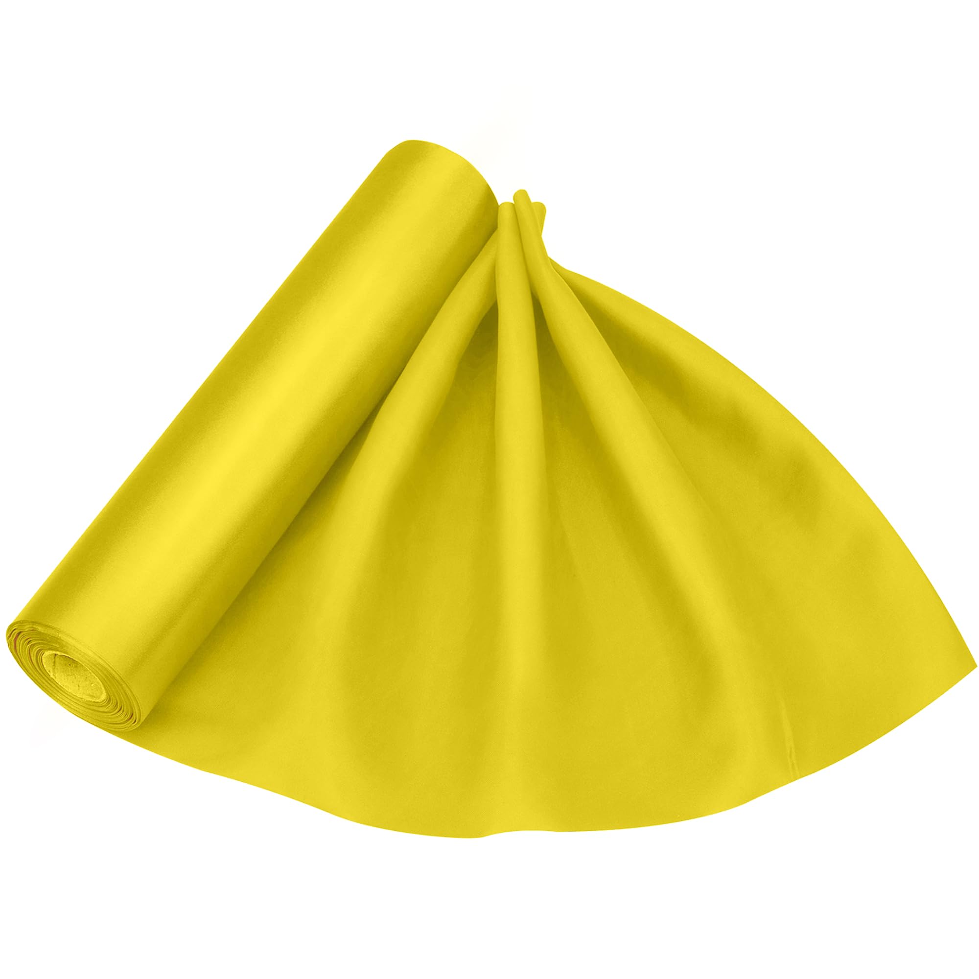 Trimming Shop Yellow Satin Fabric Roll | 29cmx20m | Luxury & Soft | Silky & Shiny | for Making Chair Sash Bow Wedding Bouquet Décor Apparel, Drapery, DIY Crafts — image 1