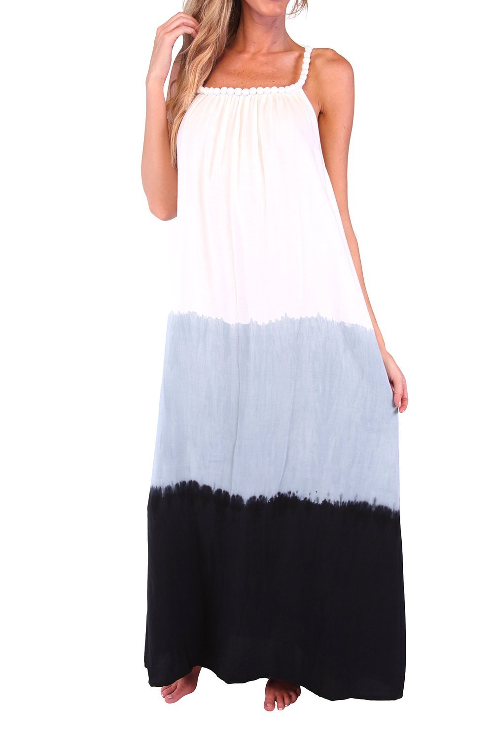 Ingear Maxi Rope Dress Long Tie Dye Summer Fashion White | Desertcart  Cayman Islands
