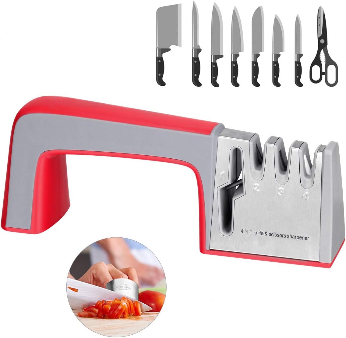 Knife Sharpener 4-in-1 Kitchen Knife 
