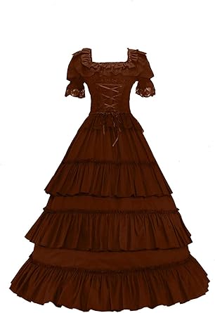 brown ball gown