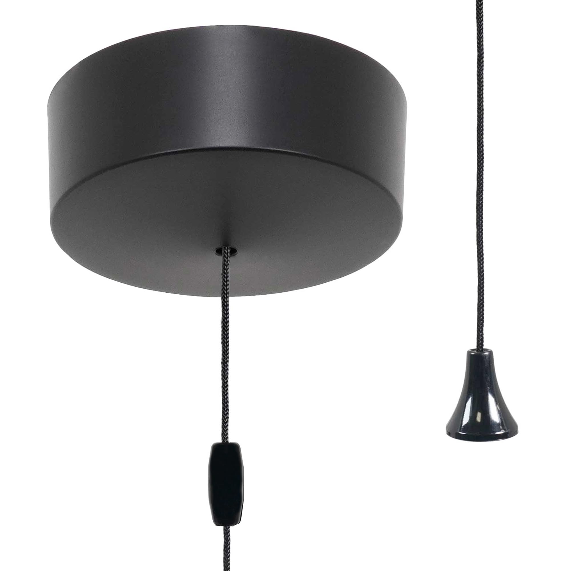 ElekTek Matt Black Bathroom Light Pull Switch & Black Cord, 1/2 Way, Instructions, Ceiling Mounted, Earth Terminal, UK Safety Approved EN 60669-1, CE Mark, IP41, 6 Amp 250V, Wiring Diagram
