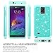 Note 4 Case, Galaxy Note 4 Glitter Case with HD Screen Protector,LeYi Bling Cute Girls Women [PC Silicone Leather] Dual Layer Heavy Duty Protective Case for Samsung Galaxy Note 4 TP Mint
